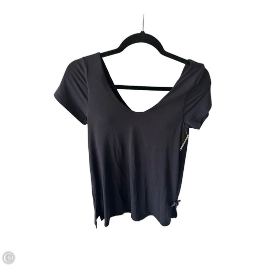 Athletic Top Short Sleeve By Athleta In Black, Size: S