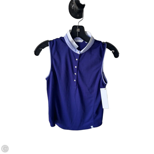 Athletic Tank Top By Lady Hagen In Purple & White, Size: Xs