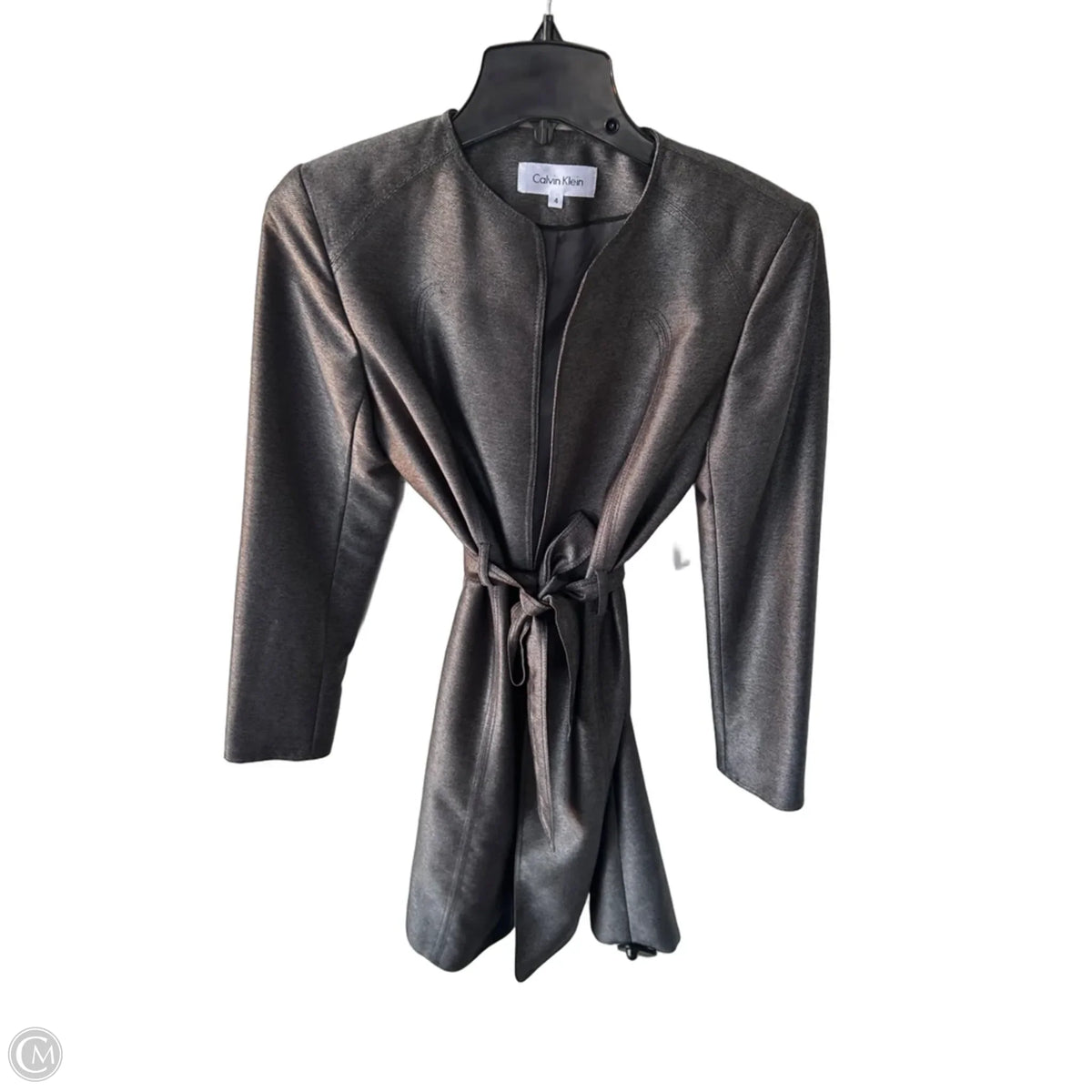 Blazer By Calvin Klein In Grey, Size: S