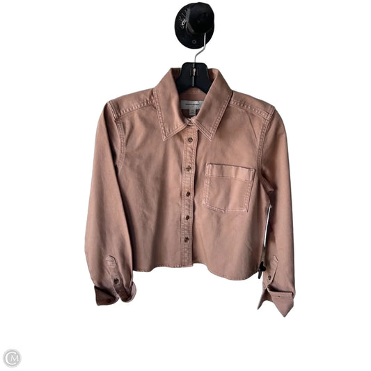 Jacket Denim By Banana Republic In Tan Denim, Size: Xs