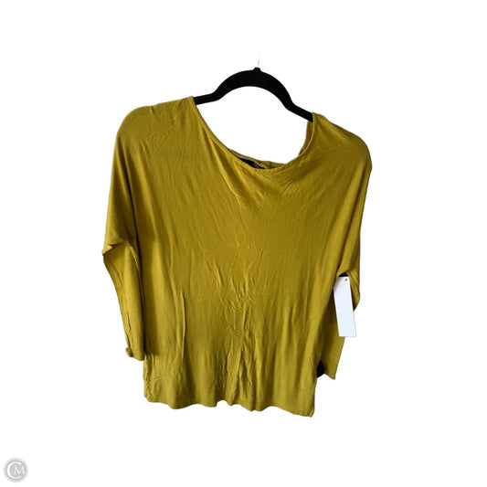 Top Long Sleeve By Vince In Yellow, Size: L