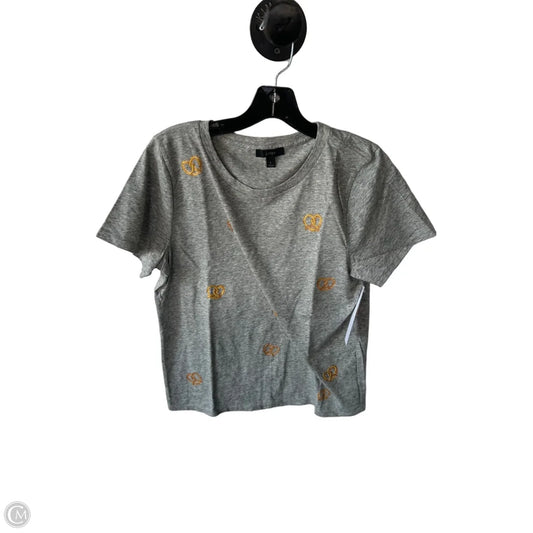 Top Short Sleeve By J. Crew In Grey & Tan, Size: L