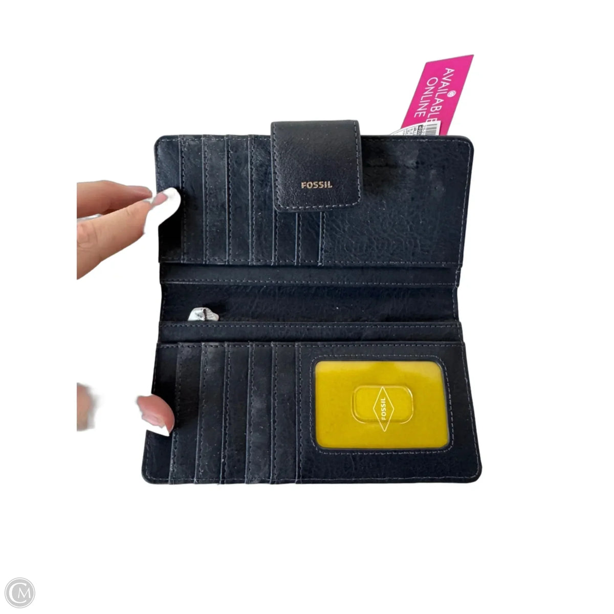 Wallet Leather By Fossil, Size: Medium