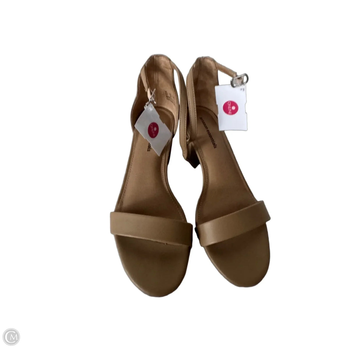 Sandals Heels Block By Amazon Essentials In Tan, Size: 6.5