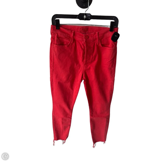 Jeans Designer By Mother In Red Denim, Size: 6
