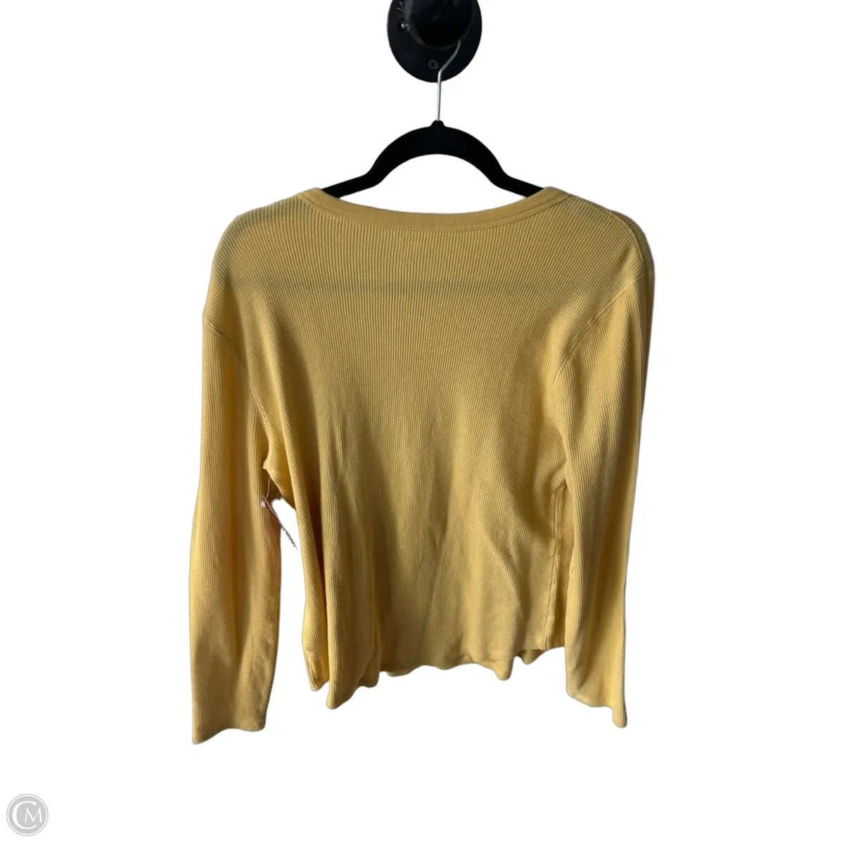 Top Long Sleeve Basic By Gap In Yellow, Size: Xl