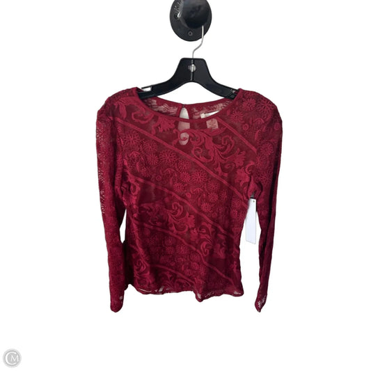 Top Long Sleeve By Sundance In Red, Size: Xs