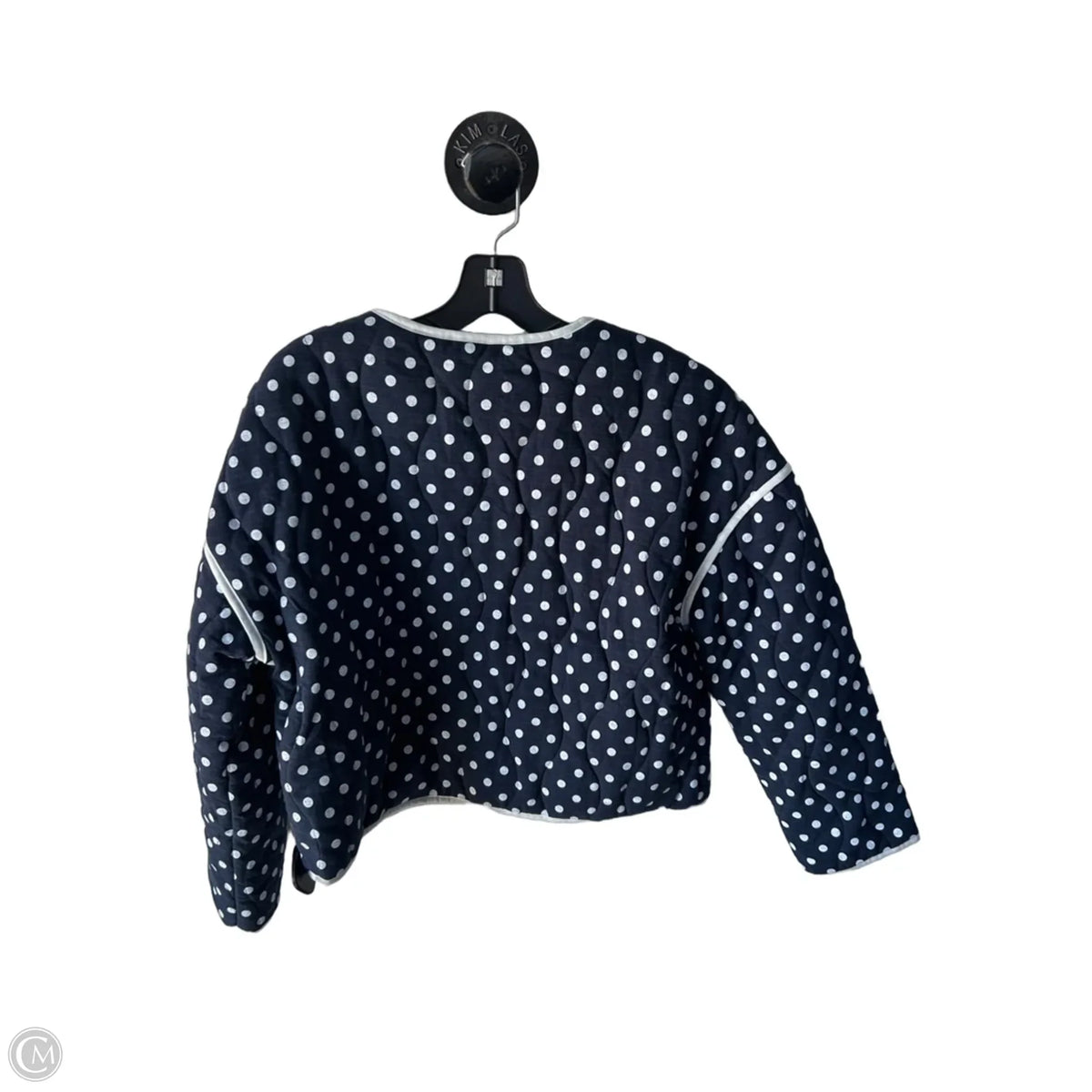 Jacket Puffer & Quilted By Cider In Blue & White, Size: M