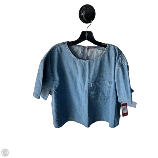 Top Short Sleeve By Levis In Blue Denim, Size: Xl