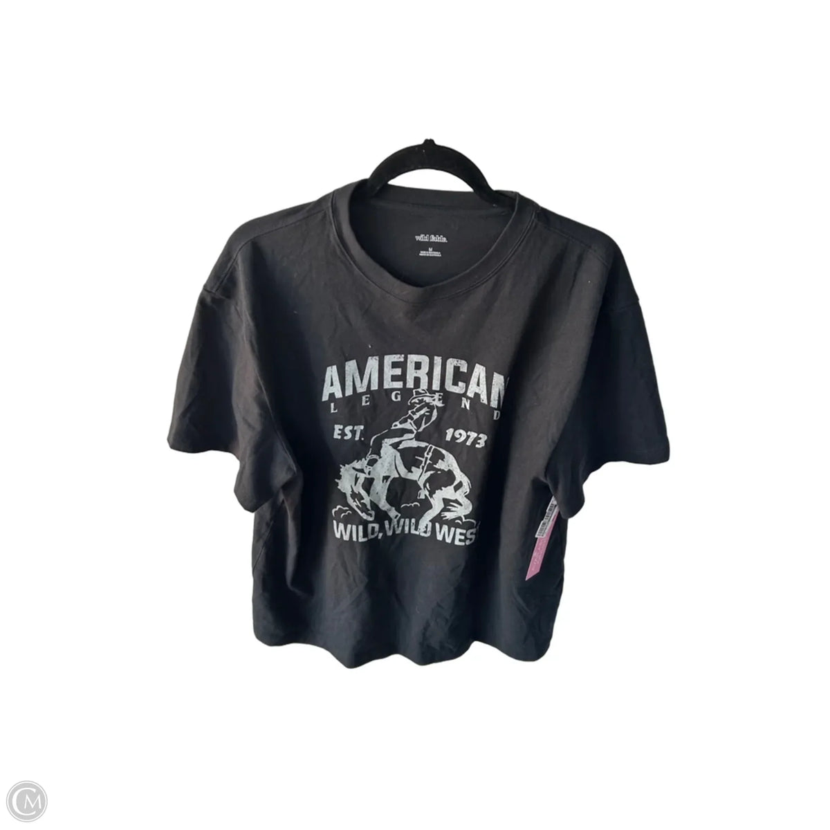 Top Short Sleeve Basic By Wild Fable In Grey, Size: M