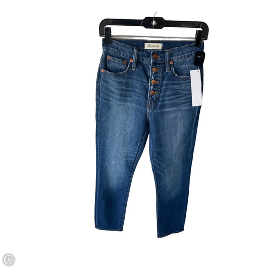 Jeans Straight By Madewell In Blue Denim, Size: 0