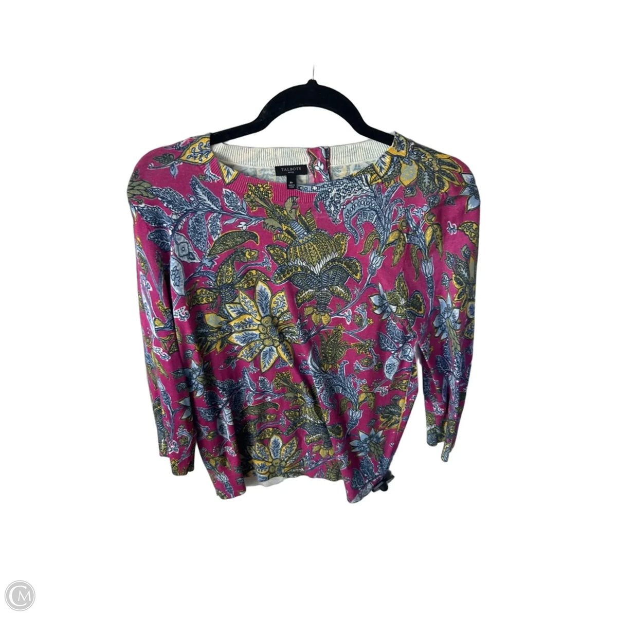 Sweater By Talbots In Blue & Pink, Size: Mp