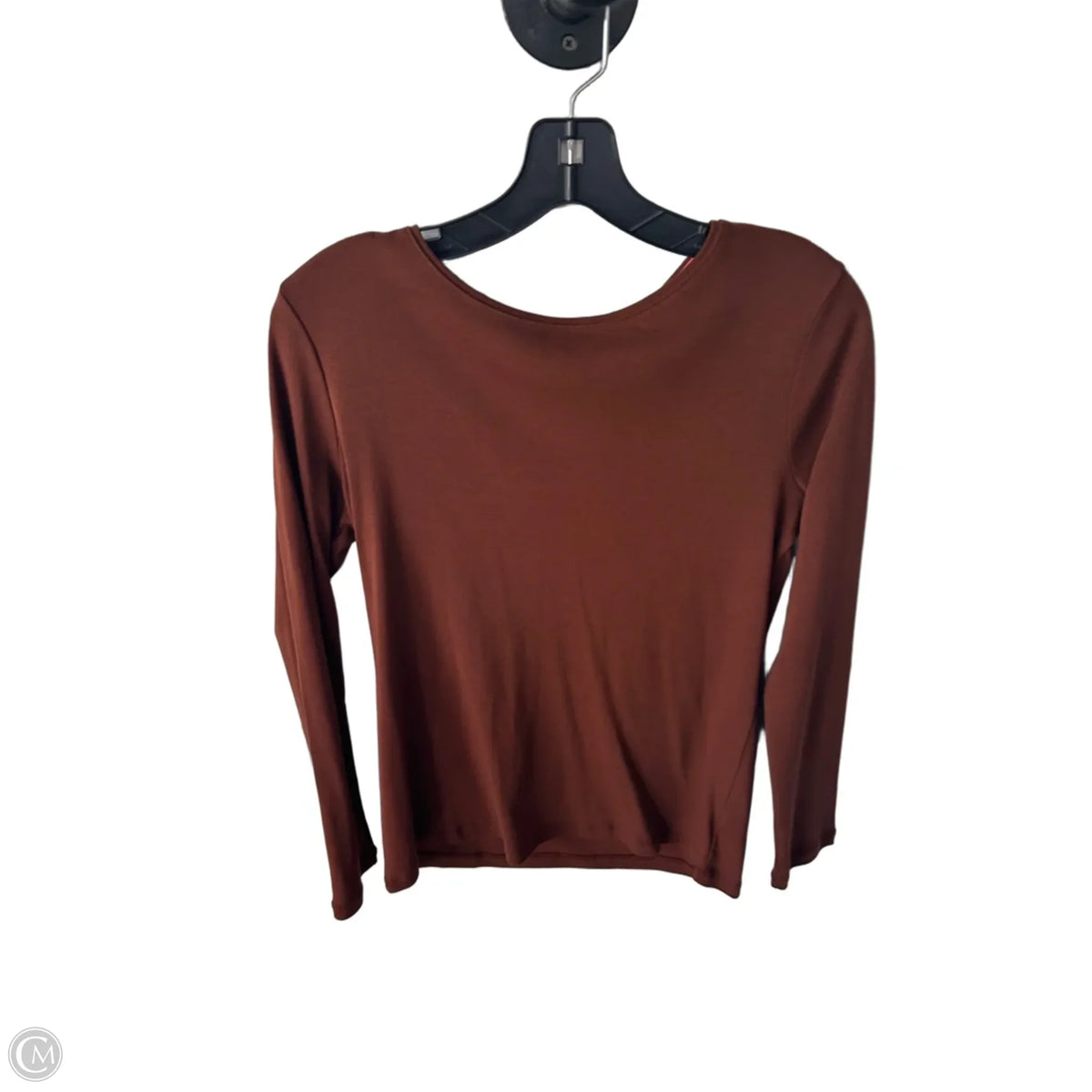 Top Long Sleeve Basic By Talbots In Brown, Size: Mp