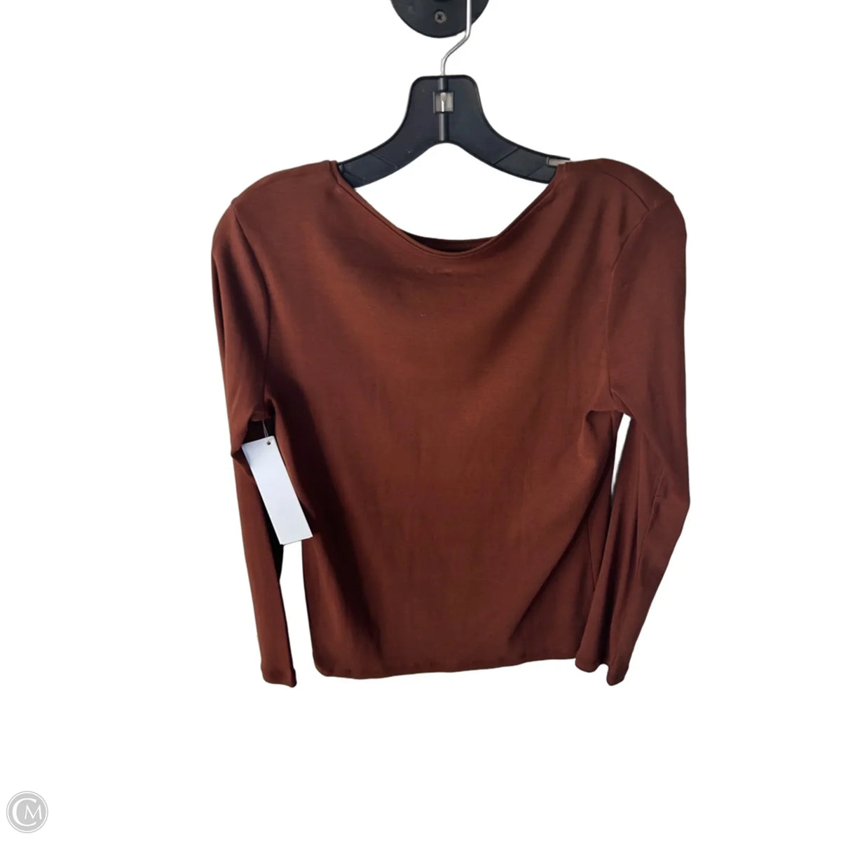 Top Long Sleeve Basic By Talbots In Brown, Size: Mp