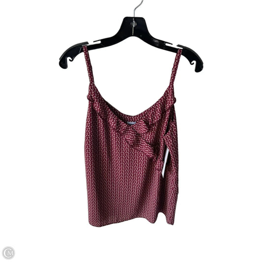 Top Sleeveless By Cabi In Red & Tan, Size: L