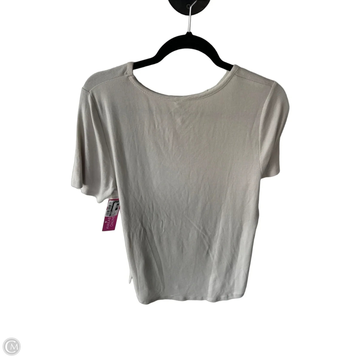 Top Short Sleeve Basic By T Tahari In Tan, Size: Xl