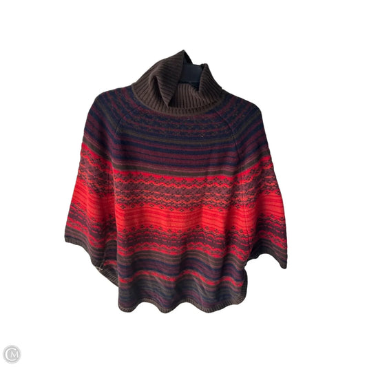 Poncho By Coldwater Creek In Brown & Orange, Size: Xs