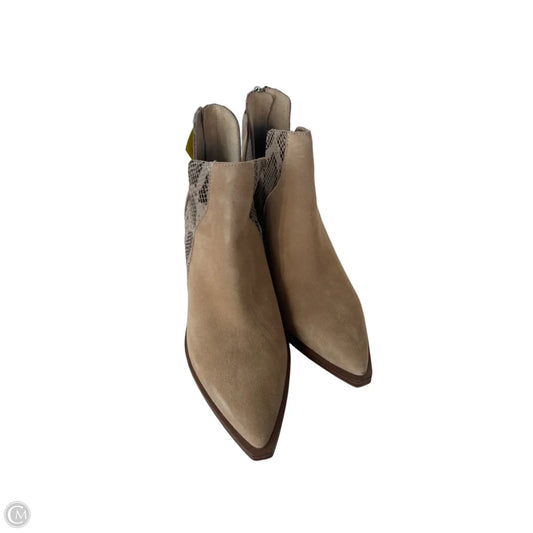 Boots Ankle Heels By Vince Camuto In Tan, Size: 8