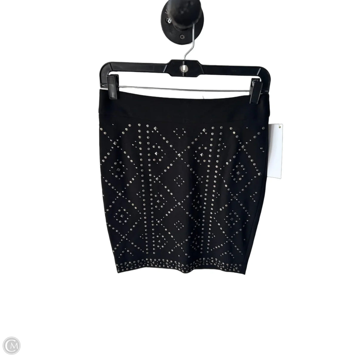 Skirt Mini & Short By Cache In Black & Silver, Size: 0