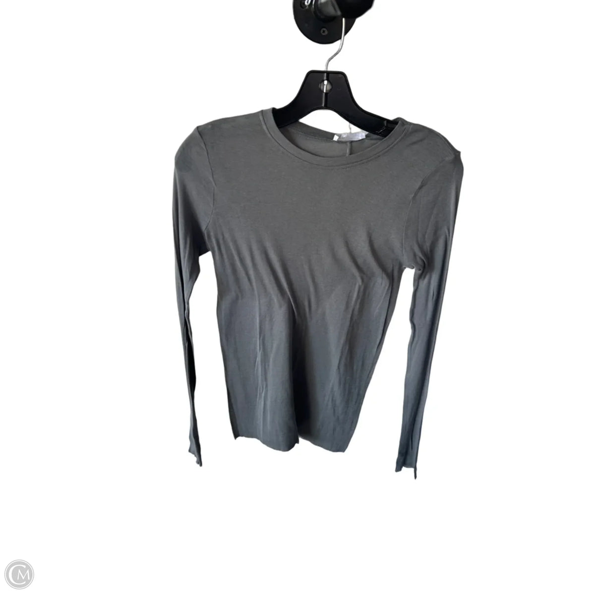 Top Long Sleeve Basic By Zara In Grey, Size: M