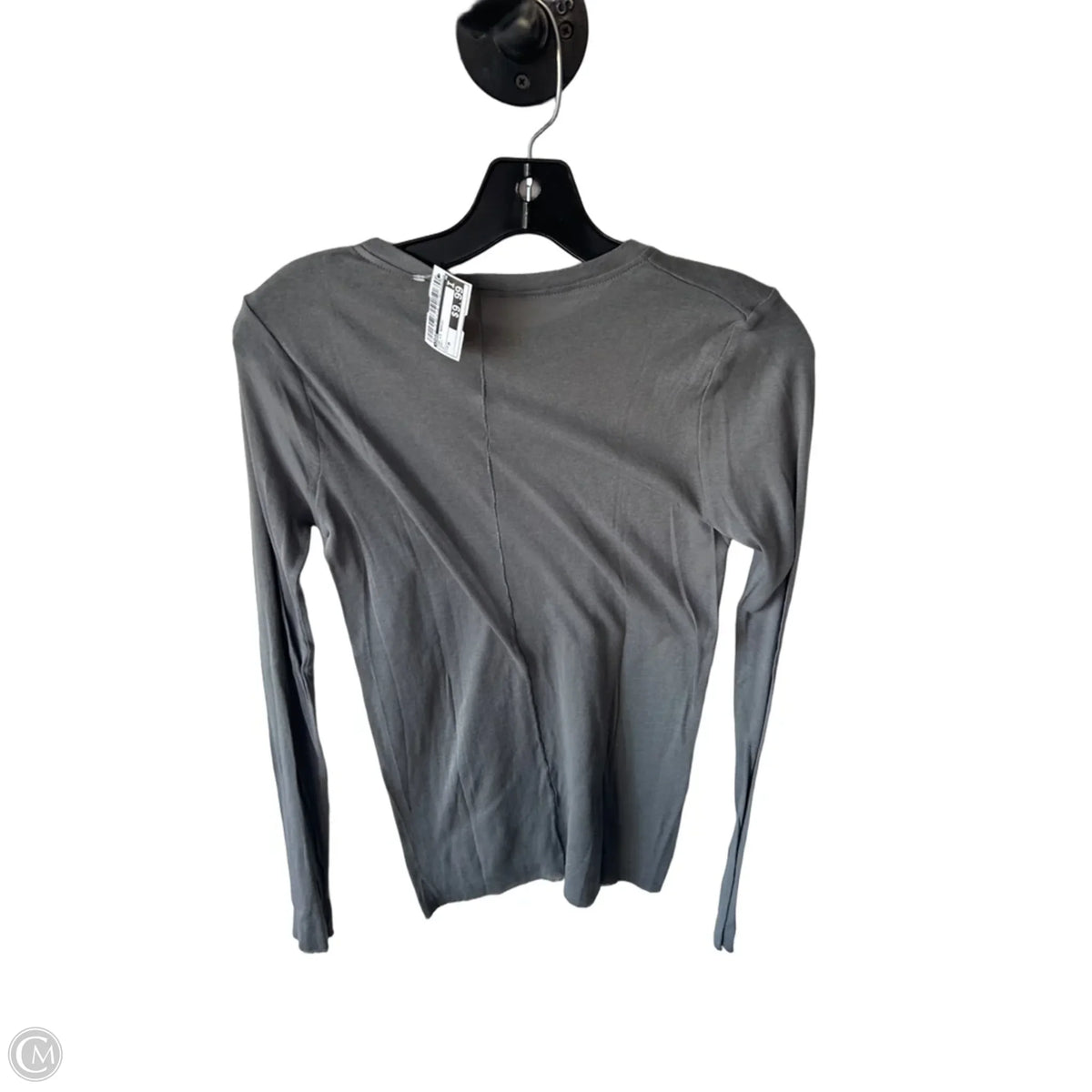 Top Long Sleeve Basic By Zara In Grey, Size: M