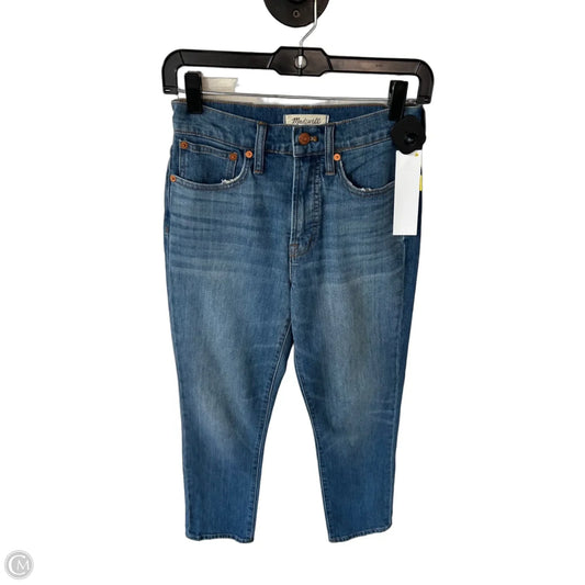 Jeans Cropped By Madewell In Blue Denim, Size: 0