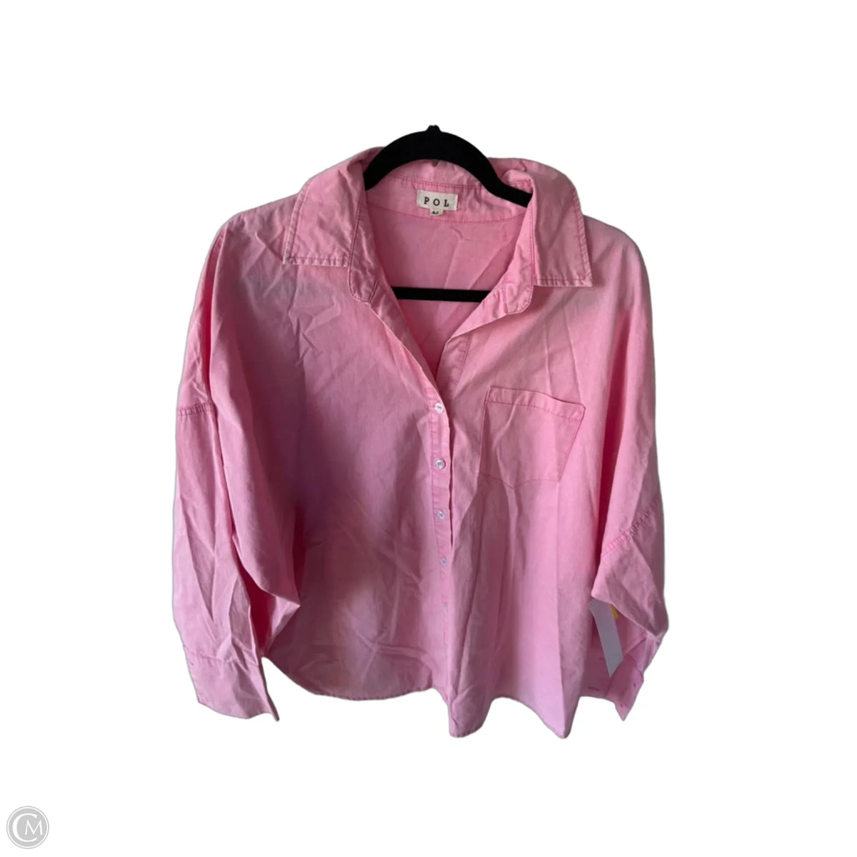 Top Long Sleeve By Pol In Pink, Size: M