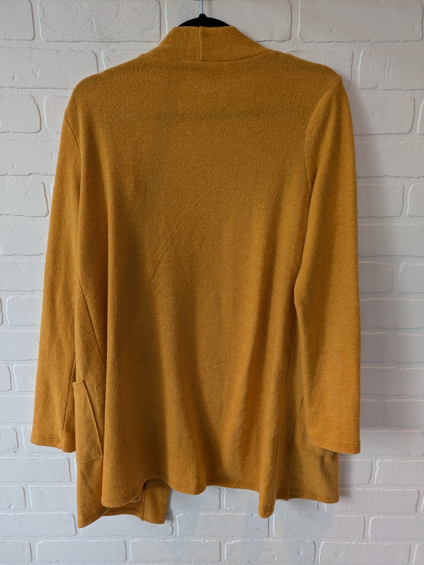 Cardigan By Zenana Outfitters In Yellow, Size: Xl