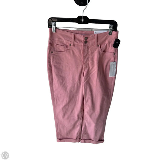 Jeans Cropped By Not Your Daughters Jeans In Pink Denim, Size: 2