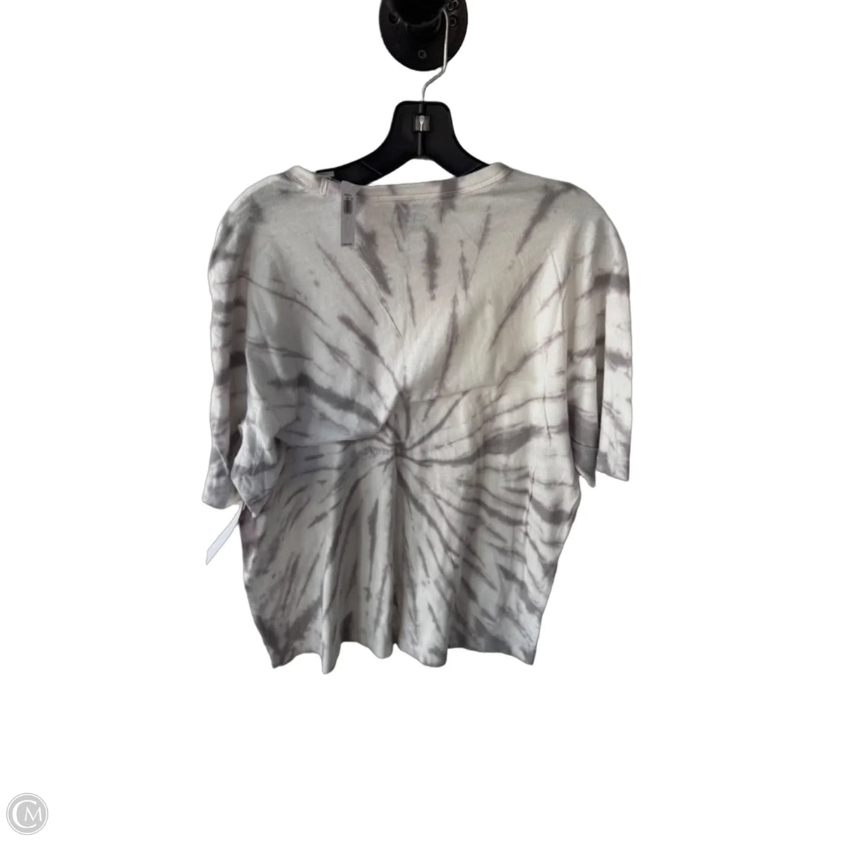 Top Short Sleeve Basic By Old Navy In Grey & White, Size: L