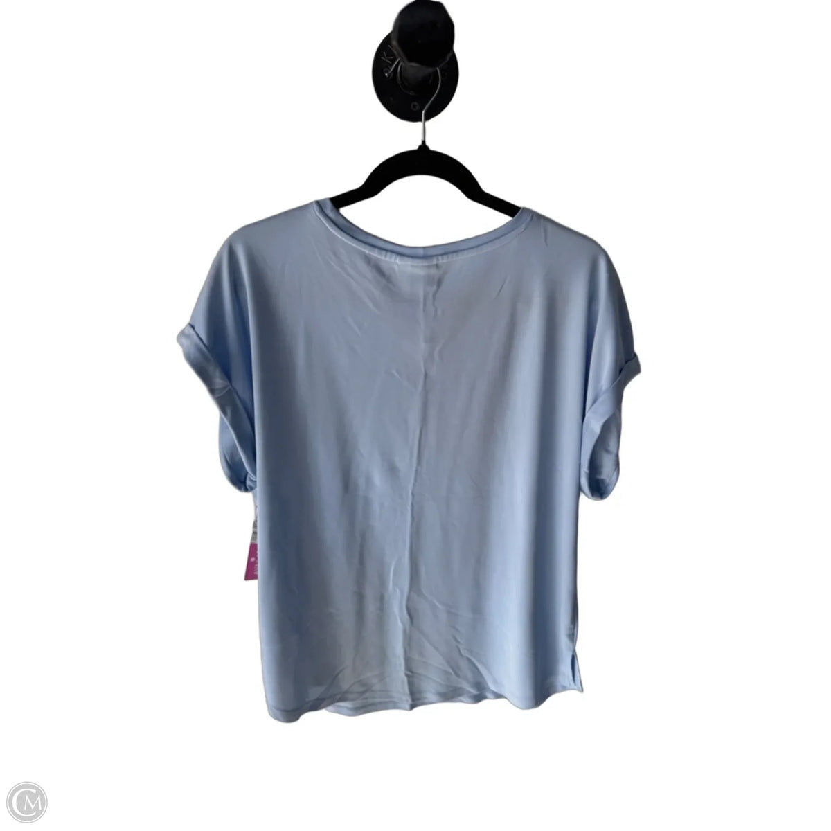 Top Short Sleeve Basic By Ava & Viv In Blue, Size: 1x