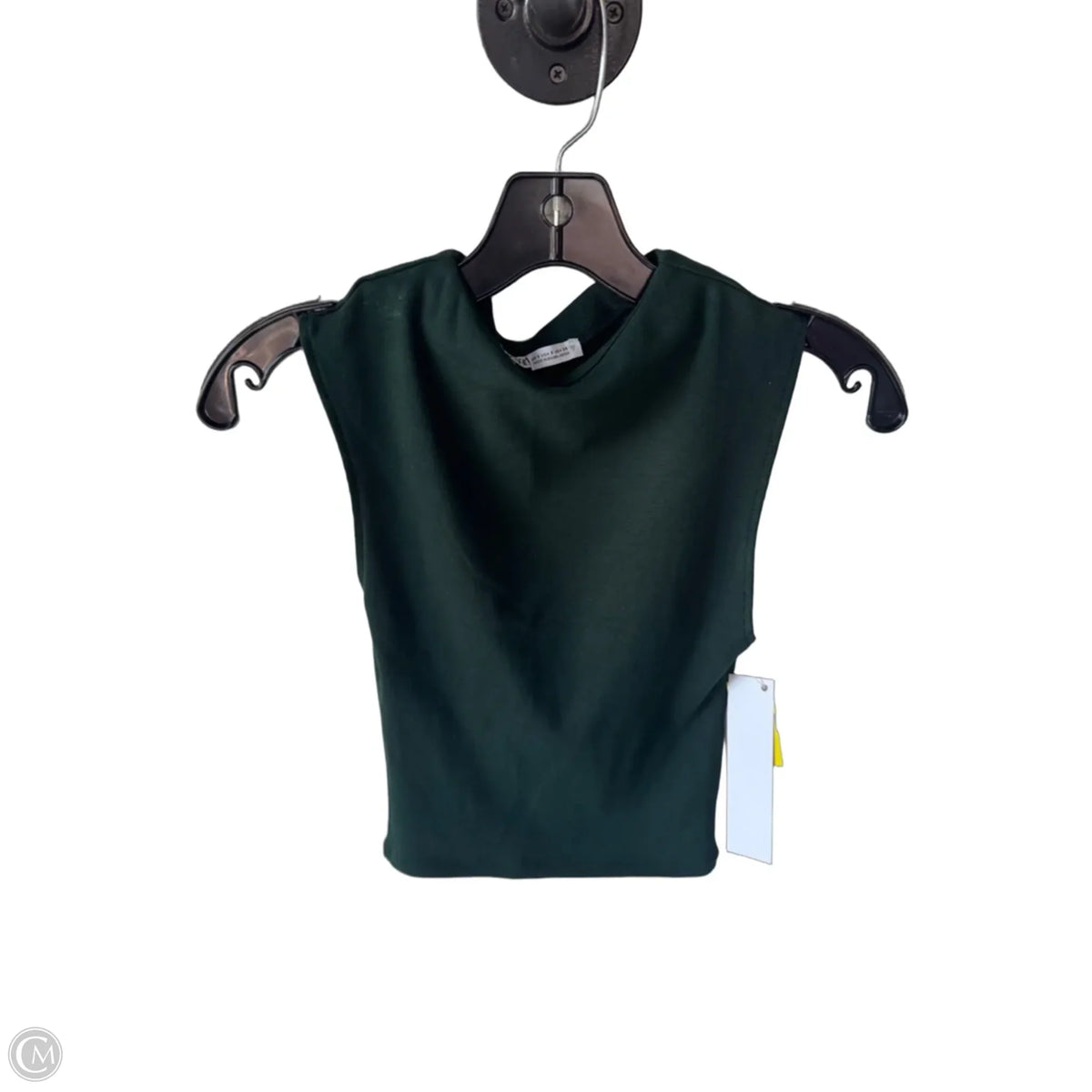 Top Sleeveless Basic By Zara In Green, Size: S
