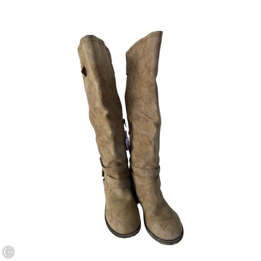 Boots Knee Flats By Madden Girl In Brown & Tan, Size: 6