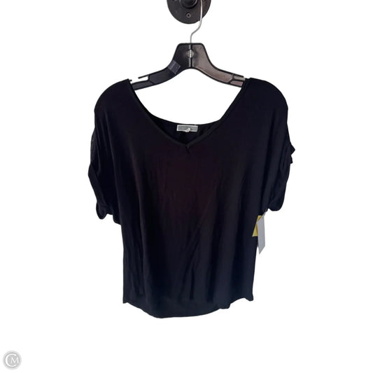 Top Short Sleeve By Pleione In Black, Size: Xl