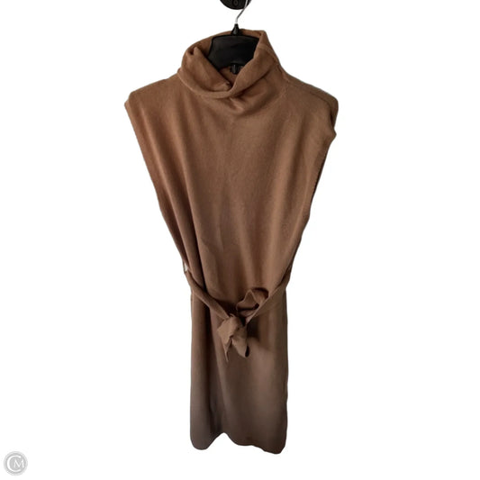 Dress Sweater By Forever 21 In Tan, Size: M