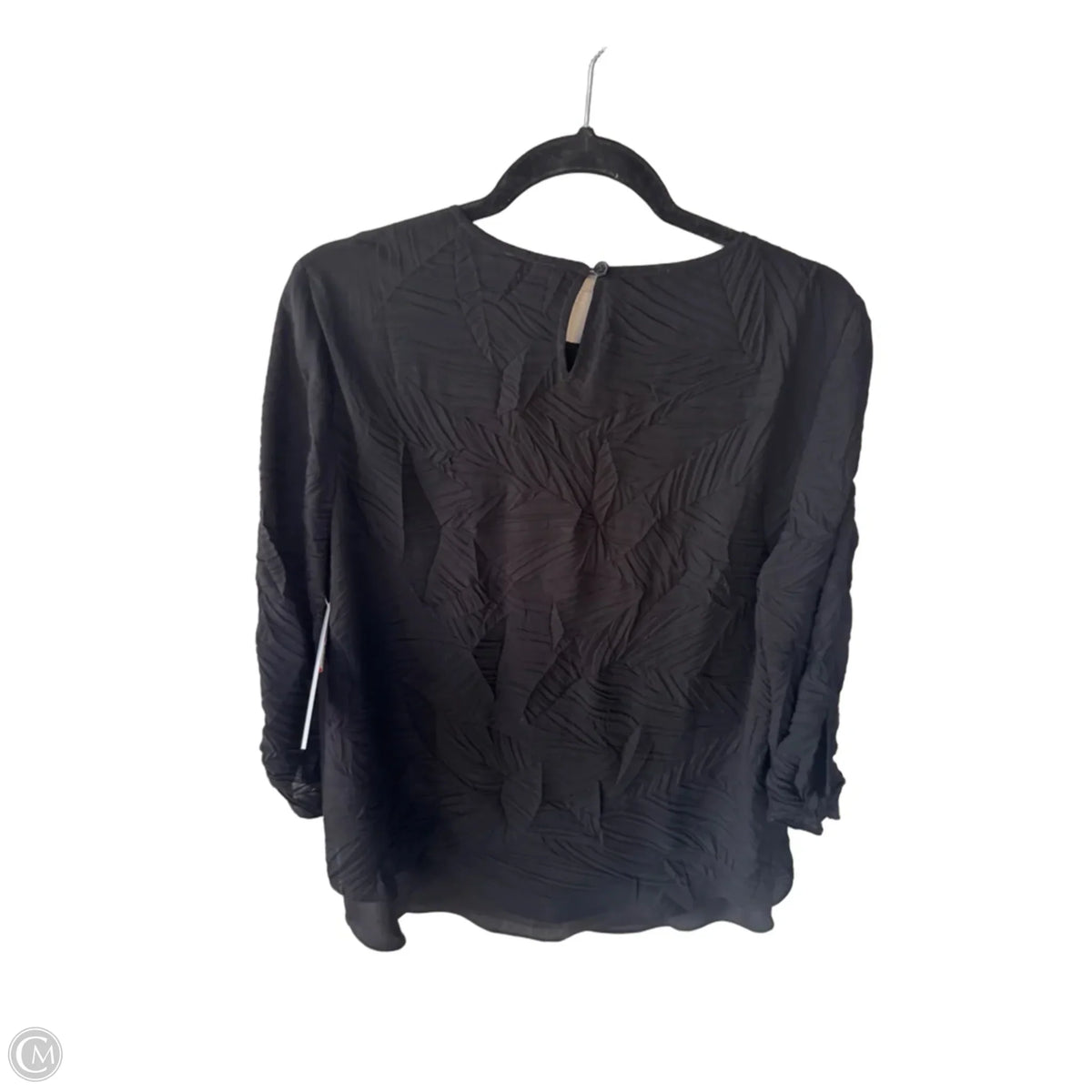 Top 3/4 Sleeve By Chicos In Black, Size: M