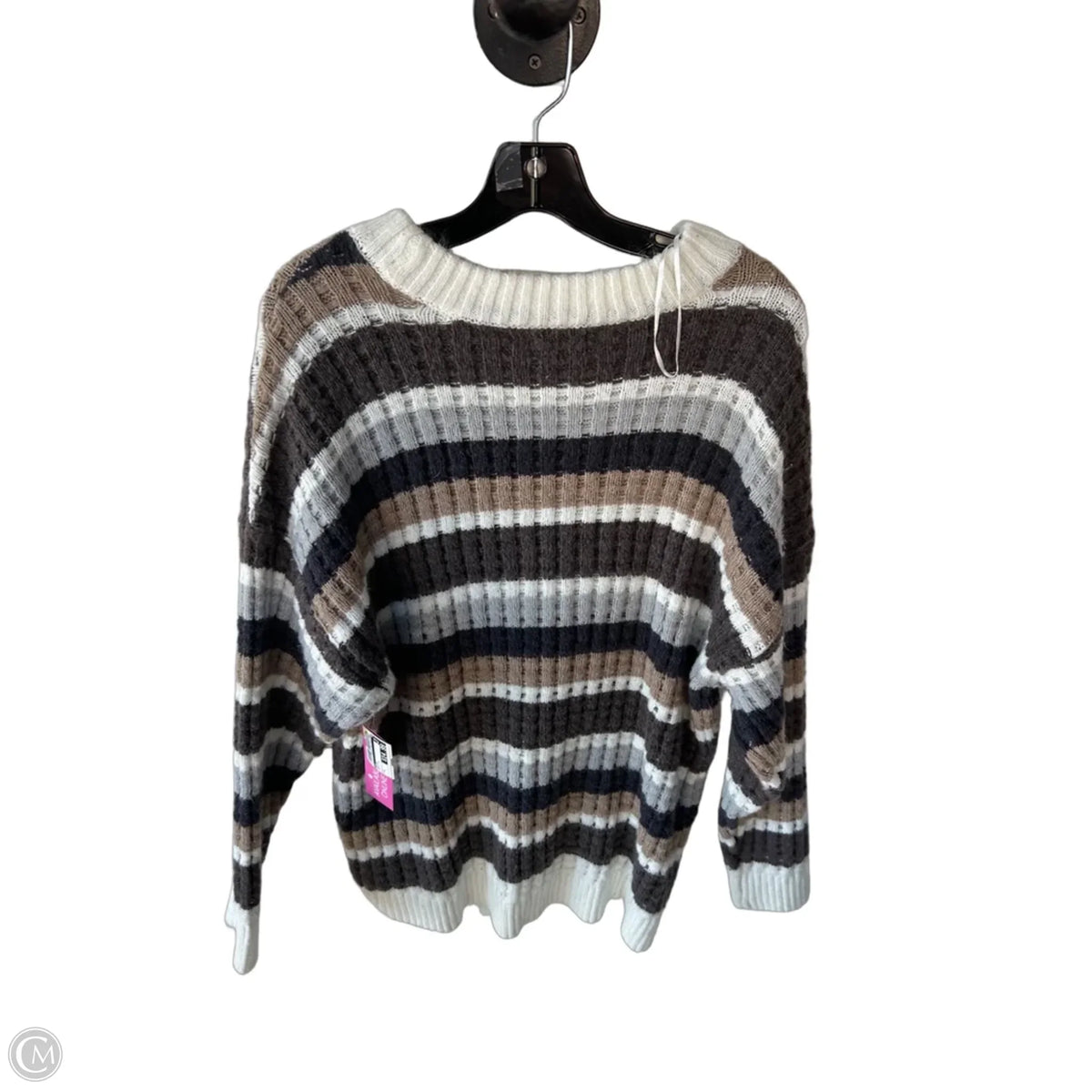 Sweater By So In Grey & Tan, Size: L