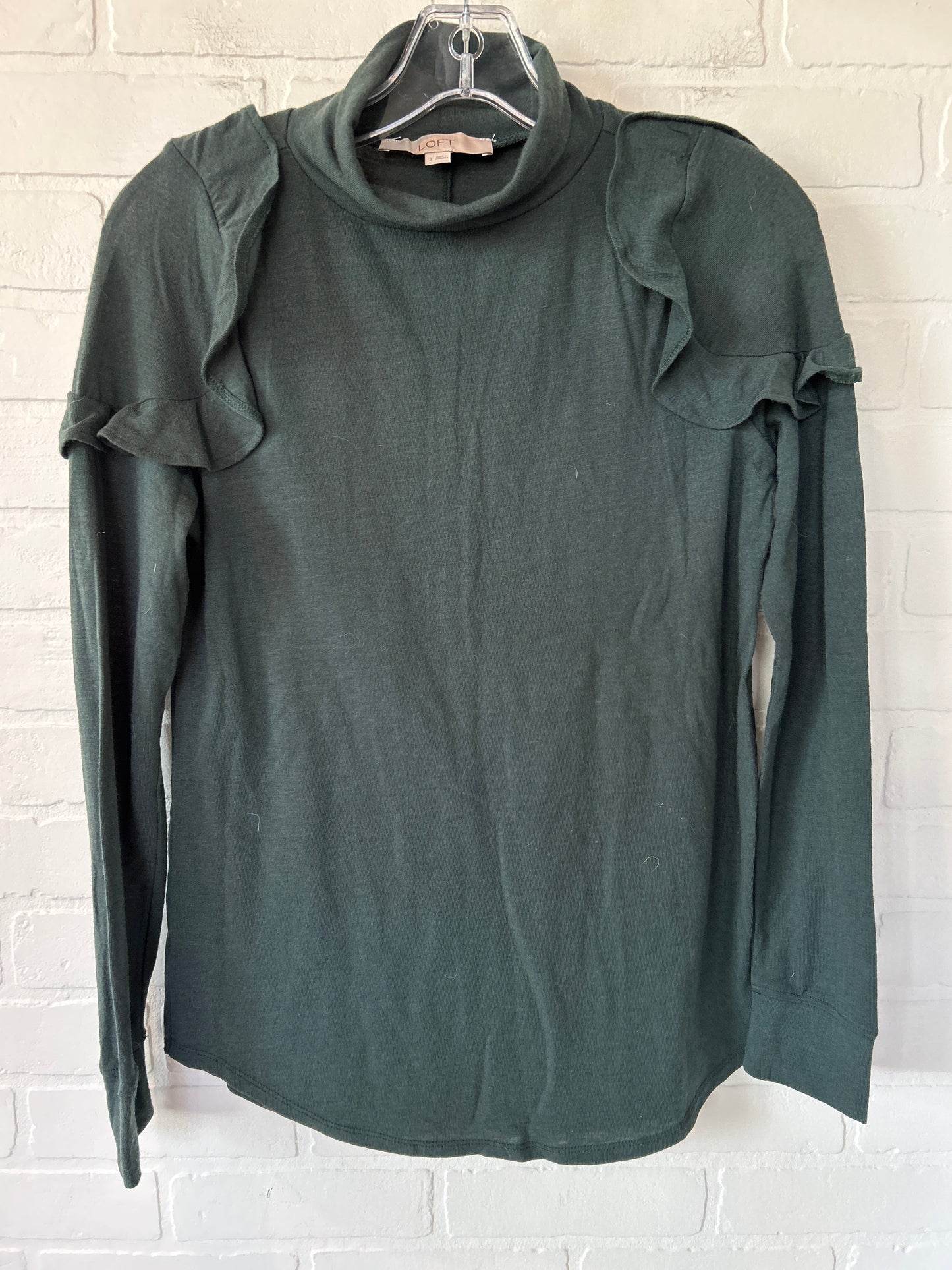 Green Top Long Sleeve Basic Loft, Size S