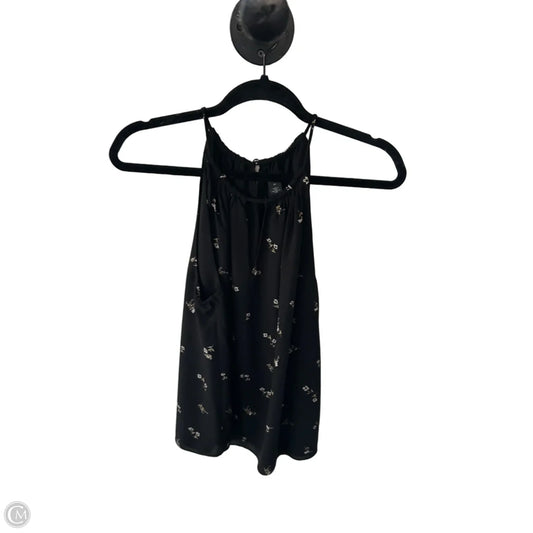Top Sleeveless By Halogen In Black & Tan, Size: M