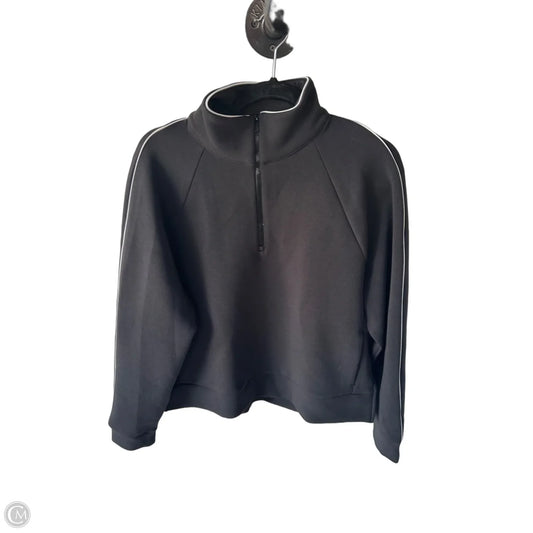 Athletic Sweatshirt Collar By Calia In Black & White, Size: L