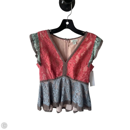 Top Short Sleeve By Sundance In Blue & Pink, Size: S