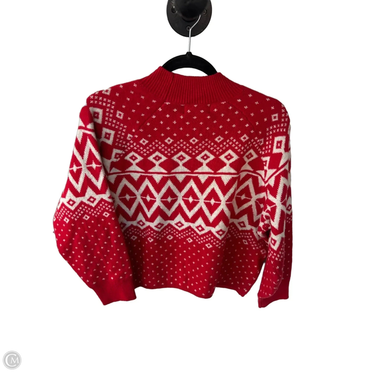 Sweater By Old Navy In Red & White, Size: L