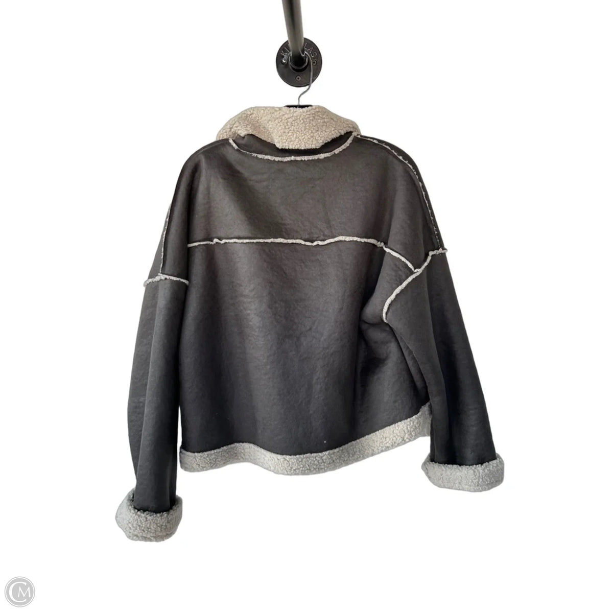 Jacket Moto By New Collection In Grey, Size: M