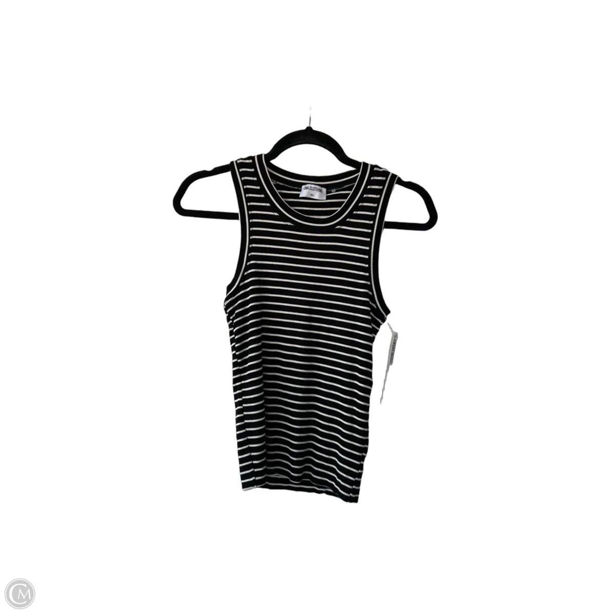 Top Sleeveless Basic By Lna In Black & Cream, Size: S