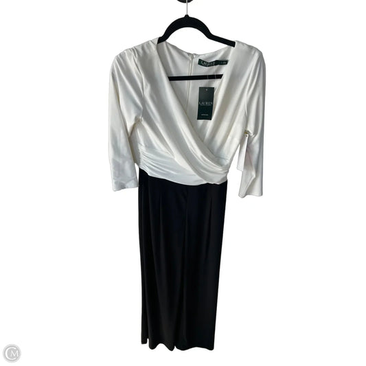 Jumpsuit By Lauren By Ralph Lauren In Black & White, Size: S
