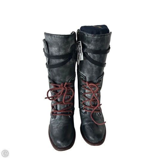 Boots Knee Flats By Freebird In Grey, Size: 8