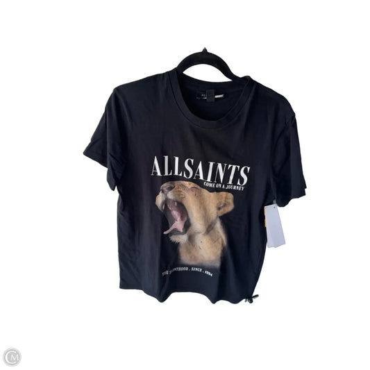 Top Short Sleeve Designer By All Saints In Black, Size: Xs