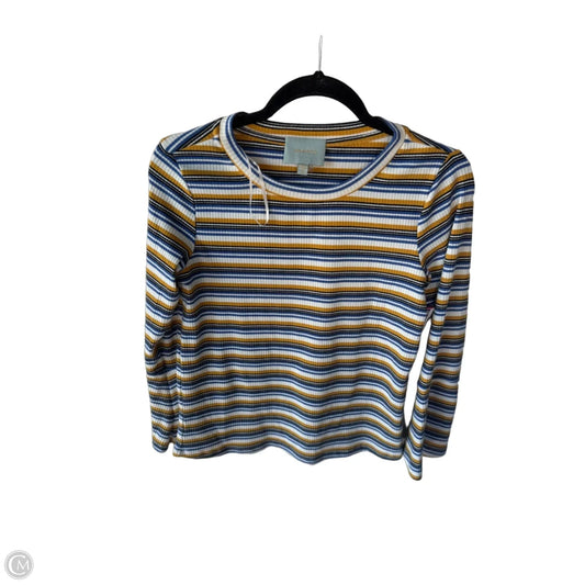 Top Long Sleeve By Skies Are Blue In Blue & Yellow, Size: Xs