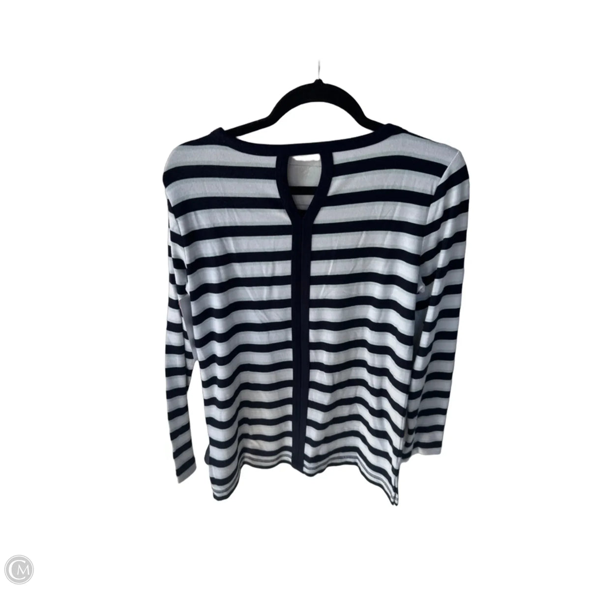 Sweater By Talbots In Blue & White, Size: Mp