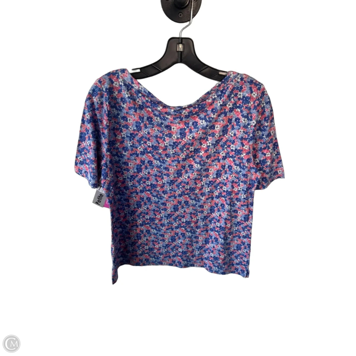 Top Short Sleeve By Talbots In Blue Red & White, Size: Mp